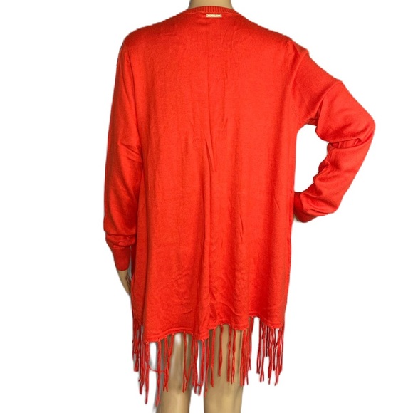 MICHAEL Michael Kors Drop Fringe Cardigan Sz L - Picture 4 of 10